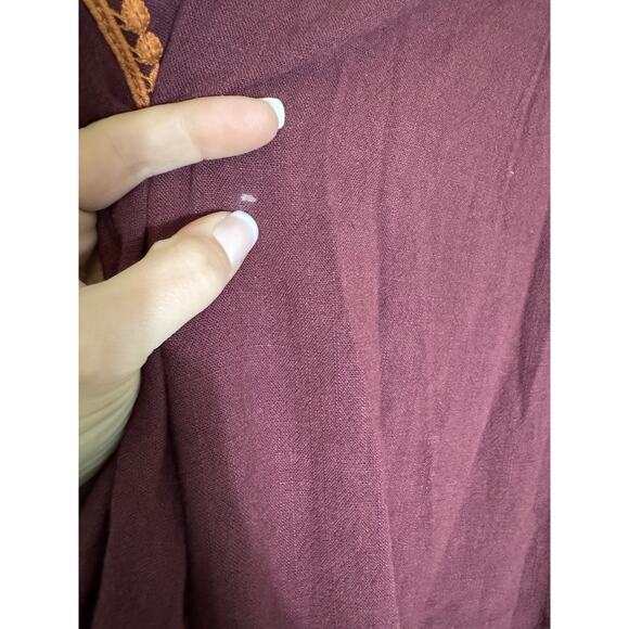 Perfectly Priscilla Women's Embroidered Floral Tunic Top Boho Multicolor Size 2X - Picture 9 of 10